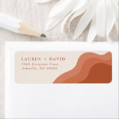 テラコッタ差出人住所ラベルボホモダン錆 ラベル (インサイチュ)