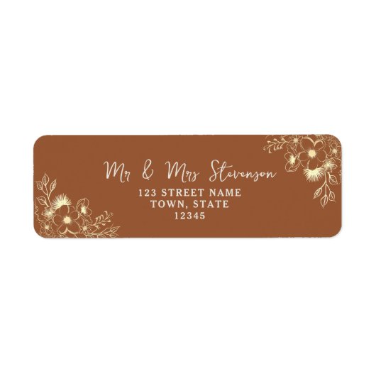 テラコッタ差出人住所ラベル ラベル (正面)