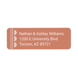 テラコッタ差出人住所ラベル ラベル