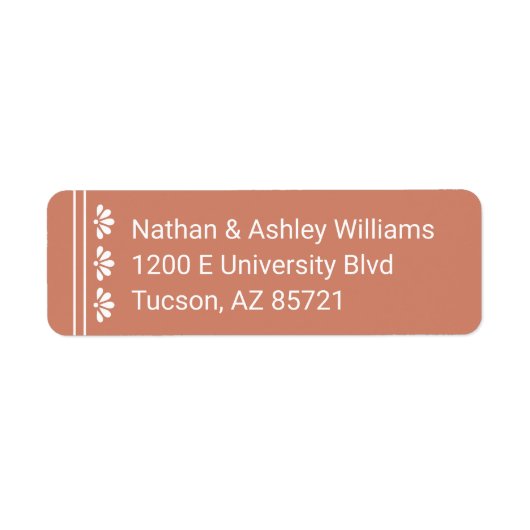 テラコッタ差出人住所ラベル ラベル (正面)