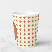 テラコッタ幾何学ユニーク ブライダルシャワー カスタム 紙コップ (左)