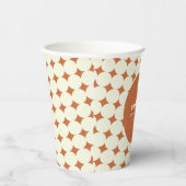テラコッタ幾何学ユニーク ブライダルシャワー カスタム 紙コップ (右)