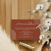 テラコッタ幾何学模様 ラインアートの宿泊施設 エンクロージャーカード