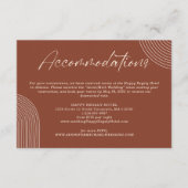 テラコッタ幾何学模様 ラインアートの宿泊施設 エンクロージャーカード (正面)