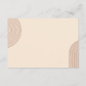 テラコッタ幾何学模様 ラインアートの宿泊施設 エンクロージャーカード (裏面)