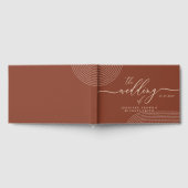 テラコッタ幾何学的ラインアート ゲストブック (全面)