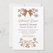 テラコッタ弓結婚のリハーサルディナー 招待状 (正面)