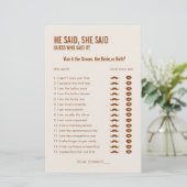 テラコッタ彼は彼女はブライダルシャワーゲームを言った (スタンド正面)