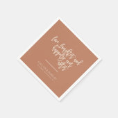 テラコッタ愛の笑いと幸せな後 スタンダードカクテルナプキン (角)