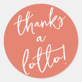 テラコッタ感謝していアロットステッカー ラウンドシール