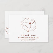 テラコッタ感謝してい特別名の日付 招待状 (正面/裏面)