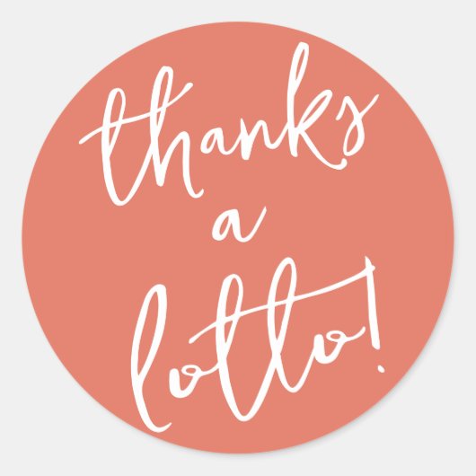 テラコッタ感謝のロッタステッカー ラウンドシール (正面)