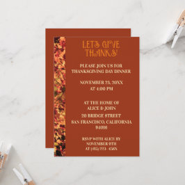 テラコッタ感謝祭ディナーオータムーブースト 招待状