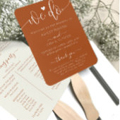 テラコッタ我々はエレガント結婚式 プログラムハンドファンをする ハンドファン