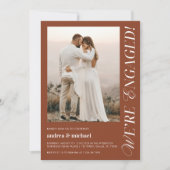 テラコッタ我々は婚約した婚約写真 招待状 (正面)