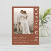 テラコッタ我々は婚約した婚約写真 招待状 (スタンド正面)