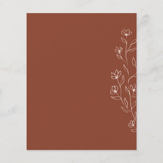 テラコッタ手書きインディボタニック私たちは予算を行う チラシ (裏面)