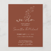 テラコッタ手書きインディボタニック私たちは予算を行う チラシ (正面)