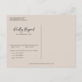 テラコッタ手書き書道ボホ結婚ズ インビテーションポストカード (裏面)