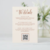 テラコッタ手書き結婚書道詳細 エンクロージャーカード (スタンド正面)