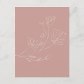 テラコッタ披露宴カード | ボホハンドドロッドデザイン エンクロージャーカード (裏面)