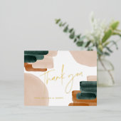 テラコッタ抽象芸術ベイビー感謝していシャワーあなた 箔シーズンポストカード (立ち正面)