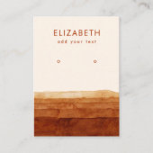 テラコッタ抽象芸術砂漠イヤリングディスプレイカード 名刺 (正面)