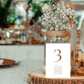 テラコッタ文字テーブル番号座席表カード カード