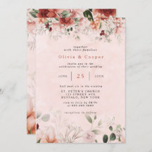 テラコッタ春秋ウォーターカラーフローラ結婚ズ