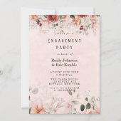 テラコッタ春秋フローラ婚約パーティ 招待状 (正面)