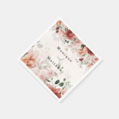 テラコッタ春秋素朴フローラ結婚ズ スタンダードカクテルナプキン (角)