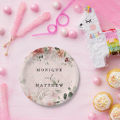 テラコッタ春秋素朴フローラ結婚ズ ペーパープレート (パーティー)