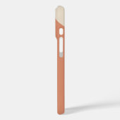 テラコッタ暖オーガニックかい形パーソナライズされたの名前 Case-Mate iPhoneケース (裏面 / 左)