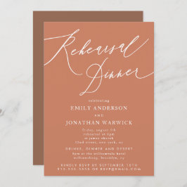 テラコッタ書結婚道のリハーサルディナー 招待状
