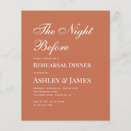 テラコッタ書道リハーサルディナー招待状