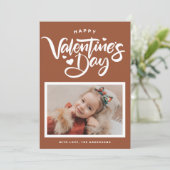 テラコッタ書道写真バレンタインデー シーズンカード (スタンド正面)