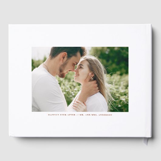 テラコッタ書道素朴夫妻結婚の ゲストブック (裏面)