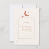 テラコッタ月の花嫁メイド提案カード 出欠カード (正面)