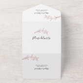 テラコッタ枝離れ付き秋の結婚式 オールインワン招待状 (外側)