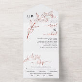 テラコッタ枝離れ付き秋の結婚式 オールインワン招待状 (内側)