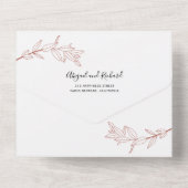 テラコッタ枝離れ付き秋の結婚式 オールインワン招待状 (裏面)