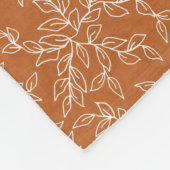 テラコッタ毛布付き海ブルーのイチョウ類 フリースブランケット (角)