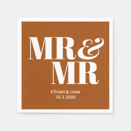 テラコッタ氏とミスターパーソナライズされたズ結婚・ナプキン スタンダードカクテルナプキン