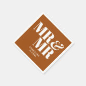 テラコッタ氏とミスターパーソナライズされたズ結婚・ナプキン スタンダードカクテルナプキン (角)