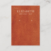 テラコッタ水の色のテクスチャイヤリングディスプレイカード 名刺 (正面)