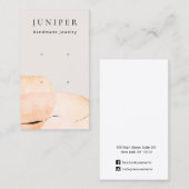 テラコッタ水彩耳飾りディスプレイ 名刺 (正面/裏面)