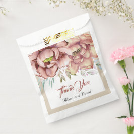 テラコッタ水彩花ありがとうござ結婚う フェイバーバッグ