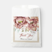 テラコッタ水彩花ありがとうござ結婚う フェイバーバッグ (正面)