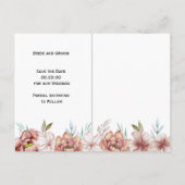 テラコッタ水彩花フローラ保存日 ポストカード (裏面)