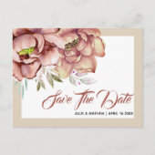 テラコッタ水彩花フローラ保存日 ポストカード (正面)